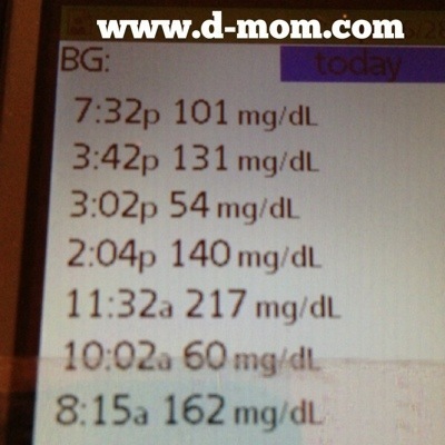 OmniPod Blood Sugars