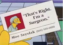 Simpsons biz card