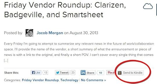 kindle subscribe to blog