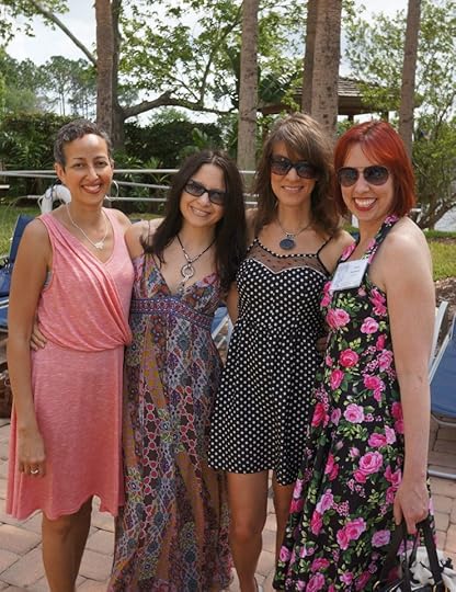 Sofia Samatar, Valya Lupescu, me and Kat Howard. Photo by Jim Kelly
