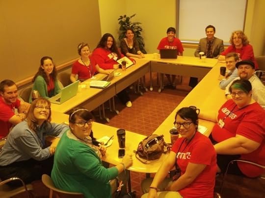 All the interns got a chance to pick the brain of a NY literary agent.