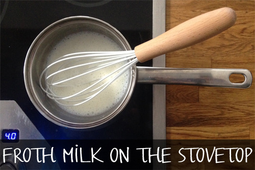 How to Froth Milk on the Stove at easyhomemade.net