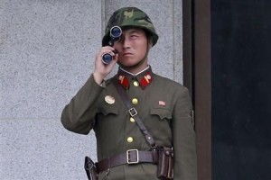 North Korean soldier inside the JSA