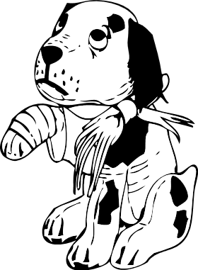 johnny_automatic_sad_dog_with_a_broken_leg