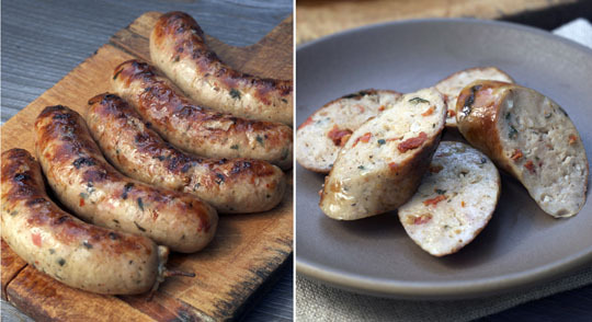 Chicken sausages. Photo by Donna Turner Ruhlman.