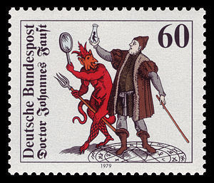 Johannes Faust with Homunculus, Mephistopheles