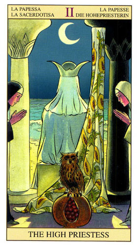 A very interesting rendition of the High Priestess card, or The Papess