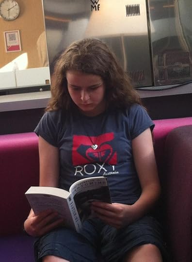 My 2nd cousin Genevieve reading Pantomime