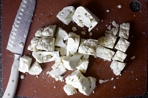 big chunks of cauliflower