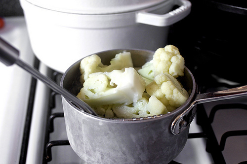 partially cooked cauliflower