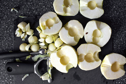 peeled, cored, plus one for a toddler