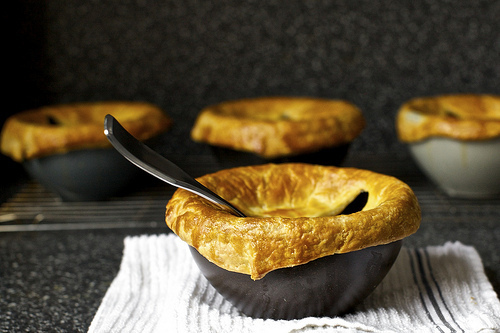 pancetta, white bean and chard pot pies