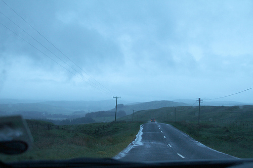 Dusk in Scottish borders