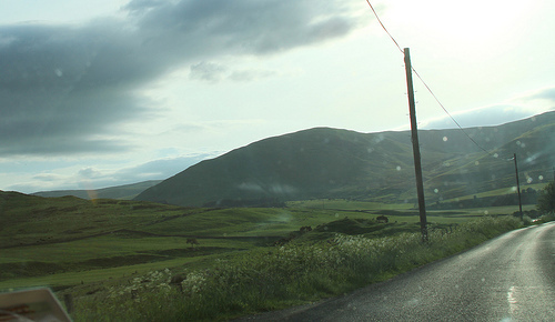 Road through Scottish borders