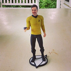 Oh my! Best present! Thanks @robotviktor! #CaptainJeff #BeamMeUp #StarTrek
