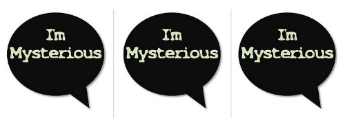 I'm mysterious speech bubble