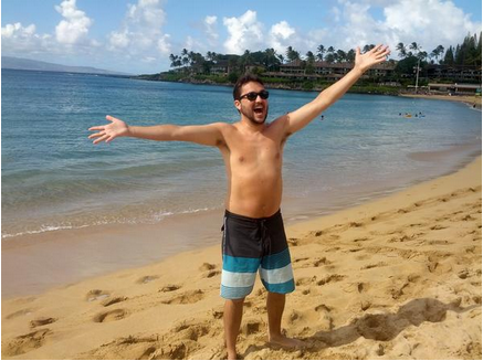 Super sexy Wil Wheaton shirtless on the beach. YEEEAAAHHH!!!