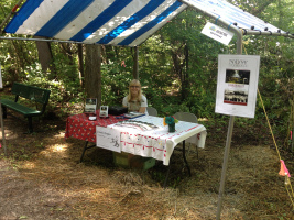 Here I am beating the heat on the Heritage Trail! (Photo by David Zajdel)