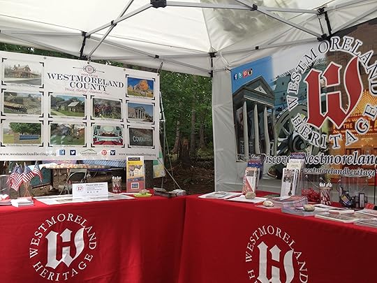 A view of all the wonderful free materials available from Westmoreland Heritage. (Photo by Jennifer Sopko)