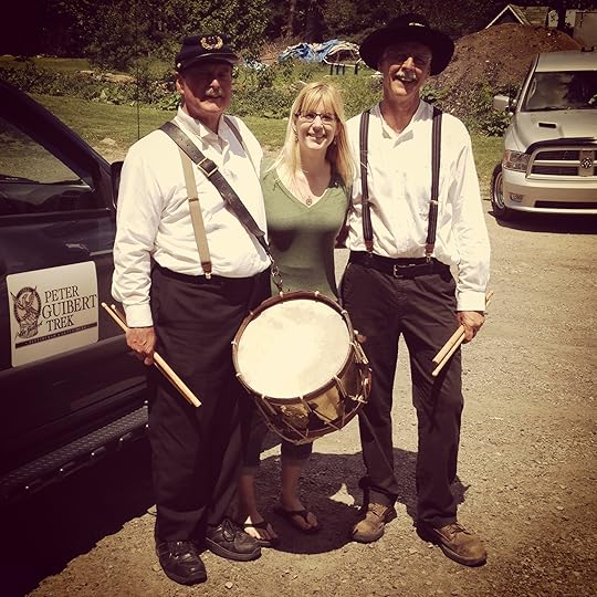 It was so cool to meet Jim Smith (left), Ray Zimmerman (right), and the awesome 19th century drum.