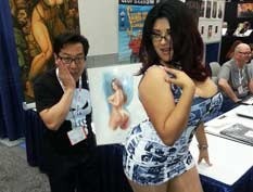 Frank Cho, Ivy Doomkitty, SDCC 2013 Big convention