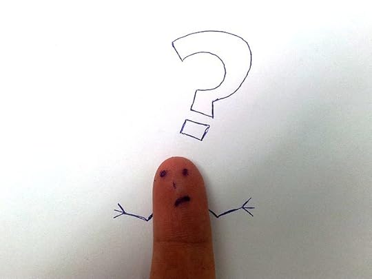 Finger face with a question