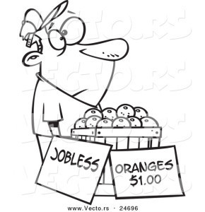 vector-of-a-cartoon-unemployed-man-trying-to-sell-oranges-outlined-coloring-page-by-ron-leishman-24696[1]