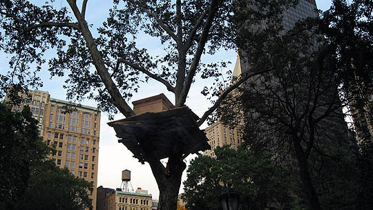 Tree Huts installation, NYC