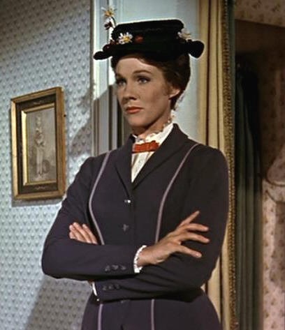 Mary Poppins looking stern