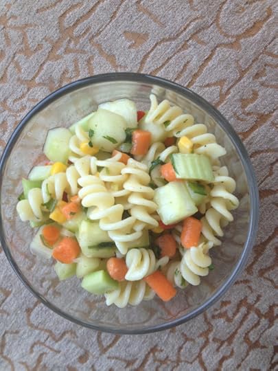 fat free vegan cucumber pasta salad