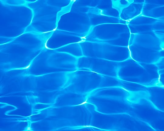Ripples in the Blue Water of a Swimming Pool