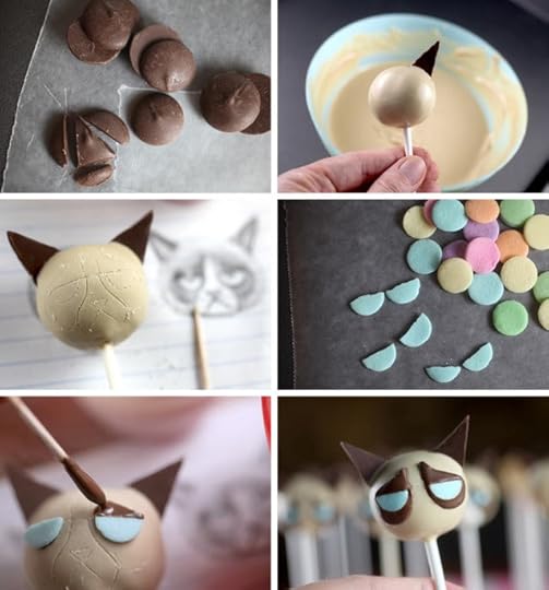 Grumpy Cake Cake Pops Steps
