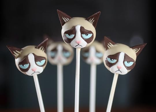 Grumpy Cat Cake Pops