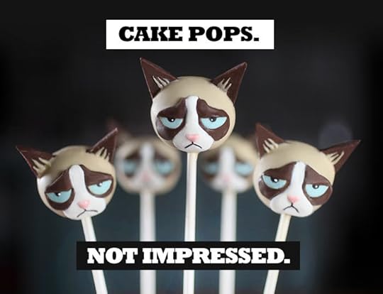 Grumpy Cat Cake Pops