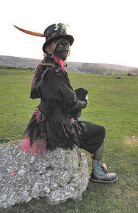 A Beltane Border Morris dancer