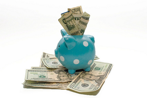 Dollars in a Piggy Bank