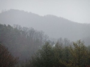 misty mountains
