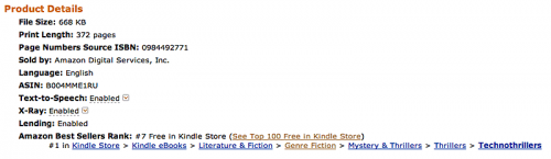 SEASON OF THE HARVEST at number 7 in the Amazon Kindle store
