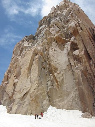 Taking laps on a moderate crack climb near the hut