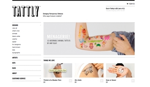 Tattly Ecommerce Site, Powered by Shopify