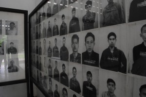 Tuel Sleng prison, pictures of genocide victims incarcerated here.