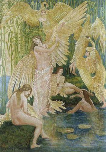 The Swan Maidens by Walter Crane