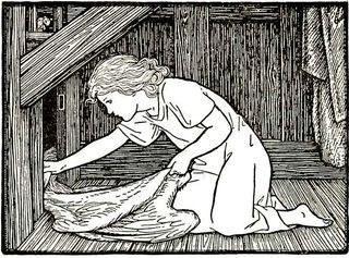 The Child Finds the Feather Dress, from the Europa's Fairy Book, 1916; artist unknown