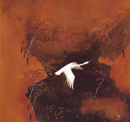 A Crane Wife illustration by Gennady Spirin