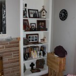 Detail of the original shelves in the living room