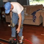 Installing hardwood in the living room view #2