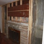 The east wall exposed