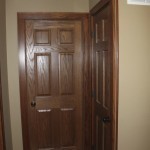 Trimmed hallway doors
