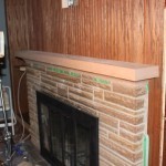 Mantle complete but unstained; this was the second mantle I built -- Both Missy and I hated the first one, but this one turned out EXACTLY the way I imagined in my mind