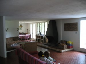 a portion of the living / dining area